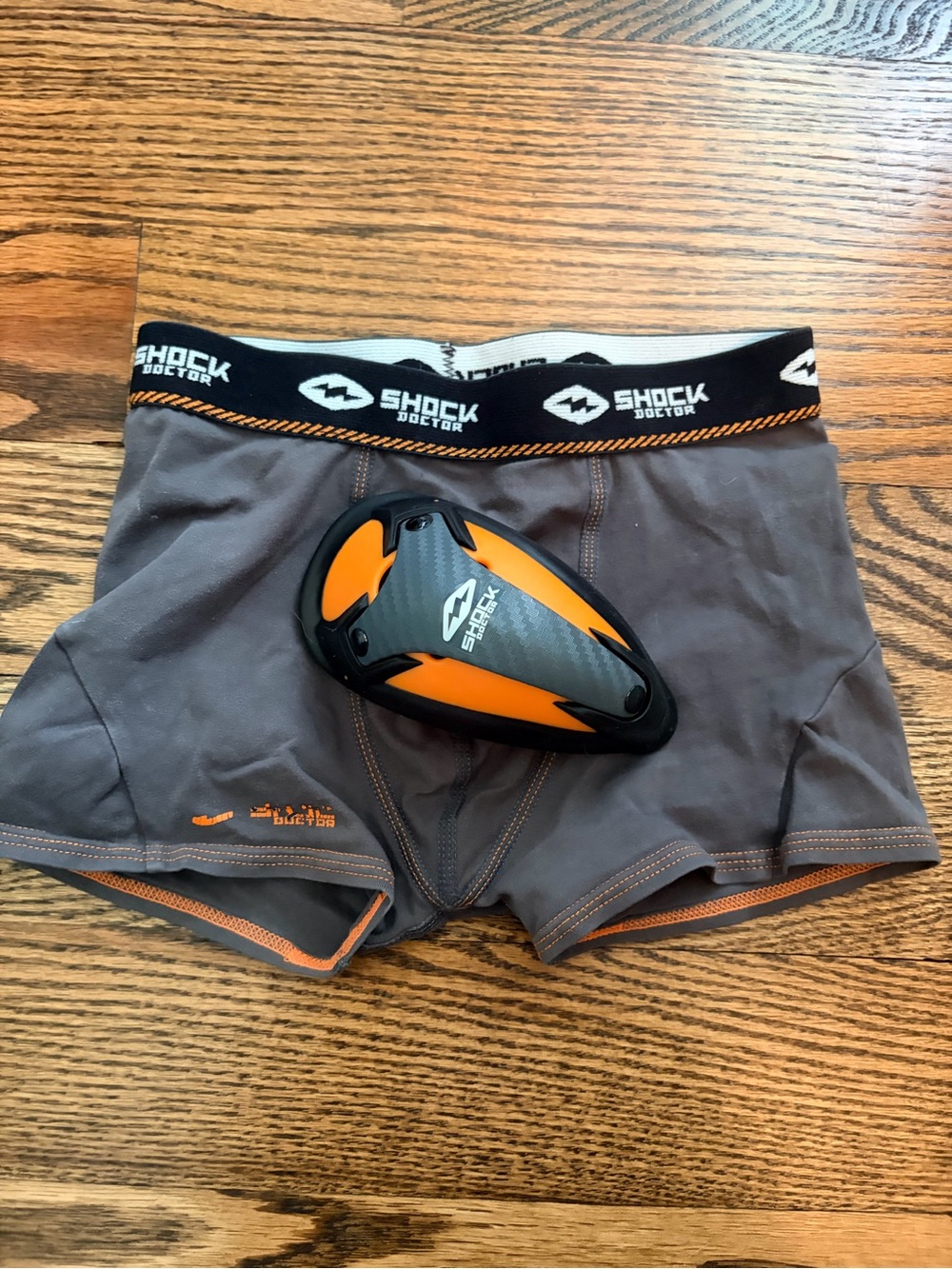Boys Shock Doctor sports cup and boxer briefs